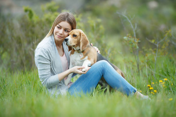 Woman with a dog 