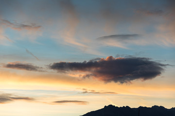 Sonnenuntergang im schweizer Wallis