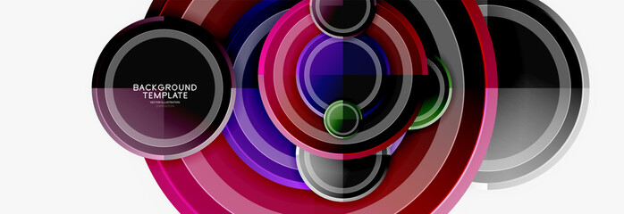 Obraz premium Colorful glossy circles background