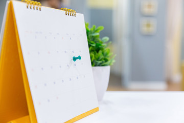 Calendar Event Planner is busy.calendar,clock to set timetable organize schedule,planning for business meeting or travel planning concept. - Image