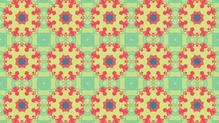 Fototapeta na wymiar ornamental kaleidoscope colorful shape pattern illustration background New holiday universal joyful music stock image