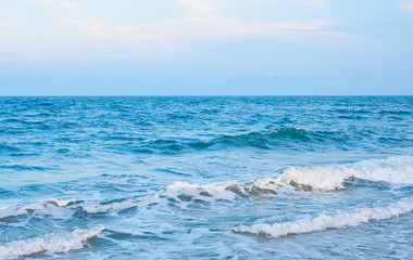 Wave & Sand beach background , holiday or relax in summer concept.