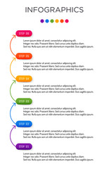 Full-color business label Infographic template.