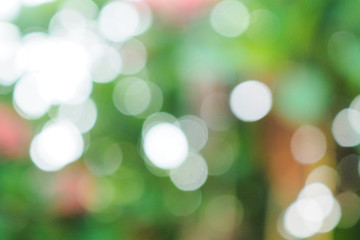 Abstract green bokeh background for nature decoration