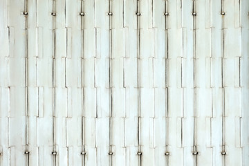 White Folding Vintage Metal Door Background.