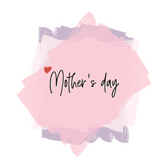 Mother's day greeting card brush paint background. - 264223985