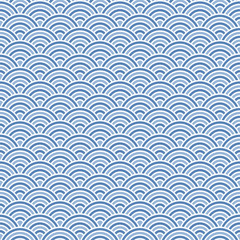 Decorative pattern for the background, tile and textiles. It is assembled from modular parts. Vector. Seamless.