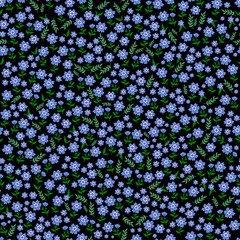 Mooi naadloos ditsy patroon met kleine bloemen vector