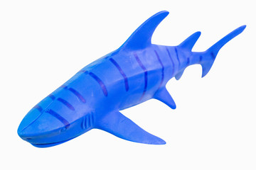 figure toy  shark isolated closeup image.