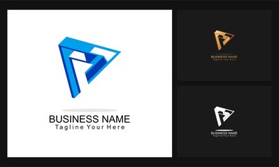 triangle concept design business construction logo