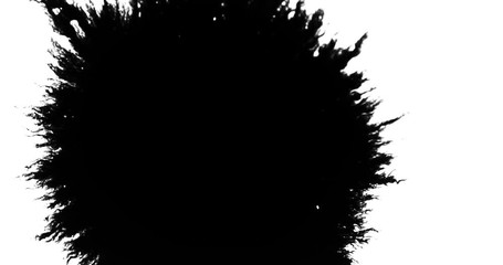 Black ink drop expanding
