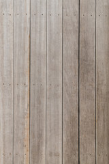 Fototapeta premium Faded by color untreated wooden battens, Oak planks fastened with screws