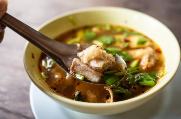 Tom Yum Cartilage , Thai food Spicy, sour and spicy taste.