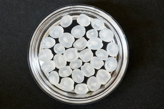 Close up picture of polypropylene pellets