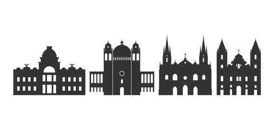 Fototapeta premium Salvador logo. Isolated Salvador architecture on white background