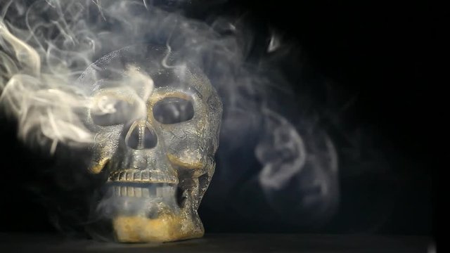 skull smoke hd footage 