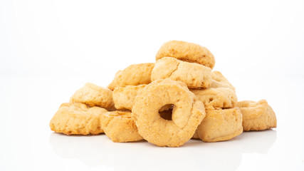 taralli Pretzels on white background