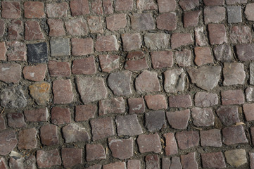 paved road in close up