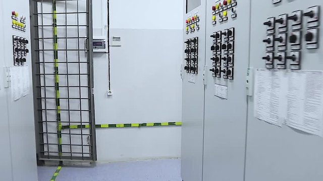 Vladivostok, Primorsky Krai / Russia - 10 10 2018: Power Station Control Panel