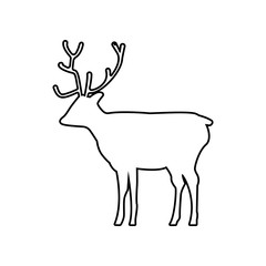 silhouette of a deer icon. Element of zoo for mobile concept and web apps icon. Outline, thin line icon for website design and development, app development