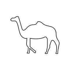 silhouette of a camel icon. Element of zoo for mobile concept and web apps icon. Outline, thin line icon for website design and development, app development