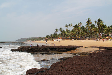 rock beach sand beach