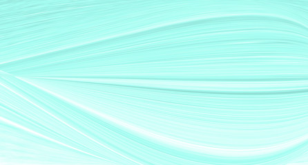 A wave pattern of white and blue. The background is turquoise with streaks and curved lines.