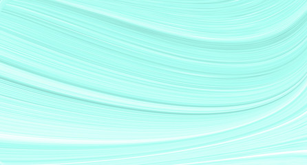 A wave pattern of white and blue. The background is turquoise with streaks and curved lines.