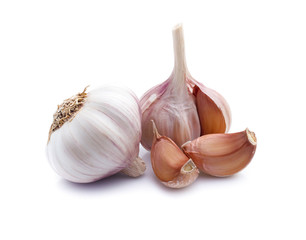 Garlic isolated on white background