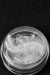 Close up picture of polypropylene fibers, selective focus.