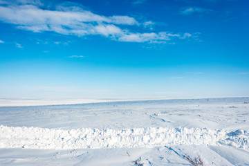 Fototapeta na wymiar winter tundra, Russia, 2019