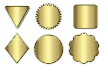 collection golden banners 