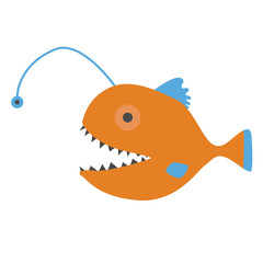angler fish vector illustration