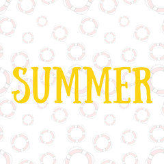 Lettering summer on background