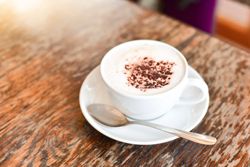 Cup of Cappuccino Isolated on Table