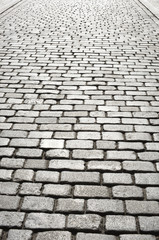 paved road in close up