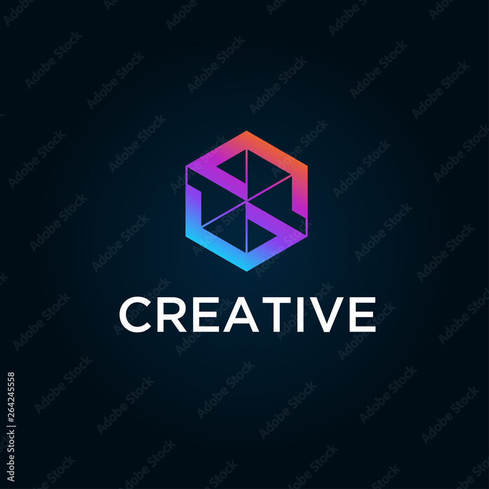 Poster abstract logo. minimalistic logo design. creative logo. beautiful and simple element.