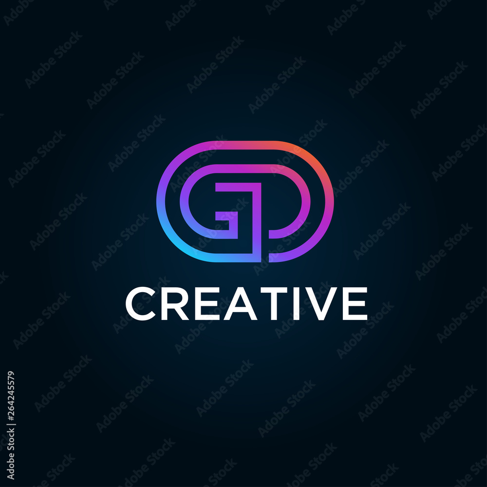 Aufkleber abstract logo. minimalistic logo design. creative logo. beautiful and simple element.