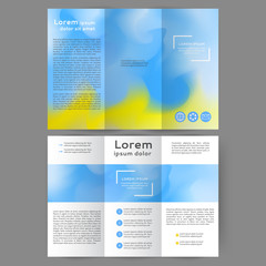 Color tri fold business brochure