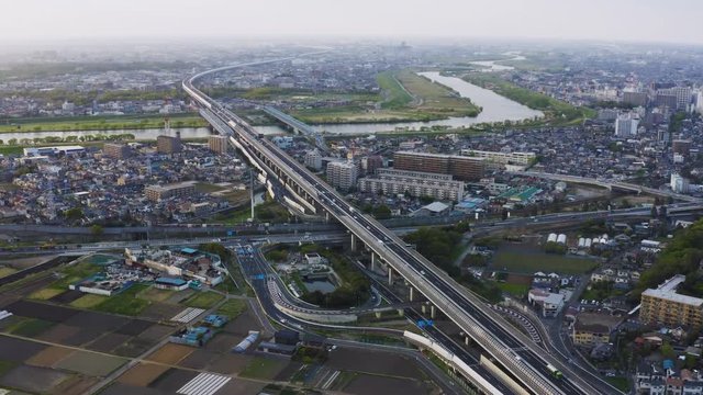 高速道路　空撮