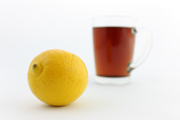 cup of tea with lemon