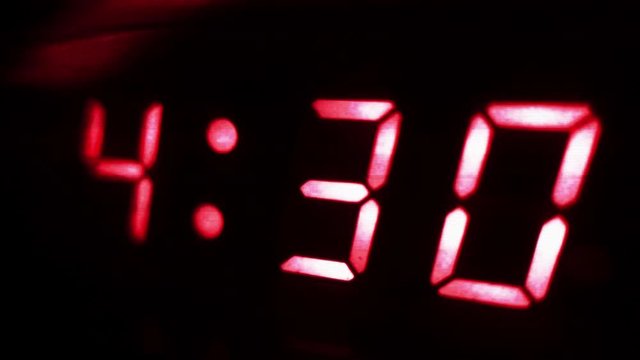 4K Digital Alarm at 4 30 Futuristic Design