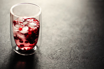 Berry drink with ice
