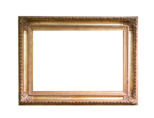 Frame picture antique antiques isolated on white background