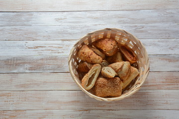 Vegetarian samosas pastries filled with potato, mushrooms, tuna. Middle Eastern food- samsa Bourekas delicious Middle Eastern hand pies. Baked, stuffed pastries filled with potato, mushrooms, tuna.