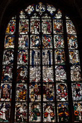 Stained glass Church of the virgin Mary in Nuremberg 