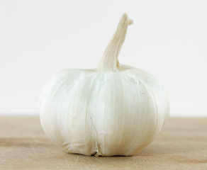 garlic on white background