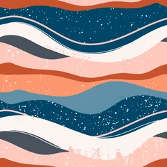 Hand gezeichnetes abstraktes zeitgenössisches nahtloses Muster. Moderne trendige bunte Illustration im Vektor. Marmorierter Effekt. © Dariia