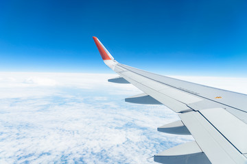 Obraz premium view from the airplane porthole