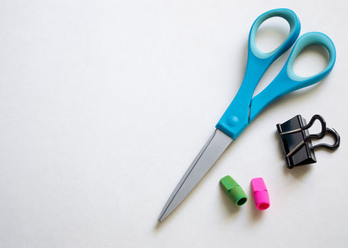 Scissors, Clip, and Erasers